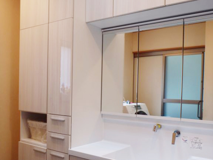 リフォーム洗面水回り　化粧台　せんめん　リフォーム　ハナハウス　hanahouse