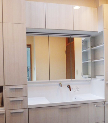 リフォーム洗面水回り　化粧台　せんめん　リフォーム　ハナハウス　hanahouse