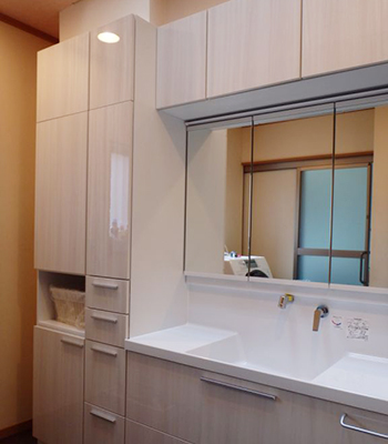 洗面化粧台　せんめん　リフォーム　ハナハウス　春日部　さいたま　埼玉　hanahouse